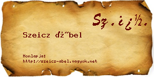 Szeicz Ábel névjegykártya