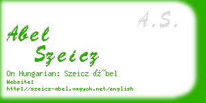 abel szeicz business card